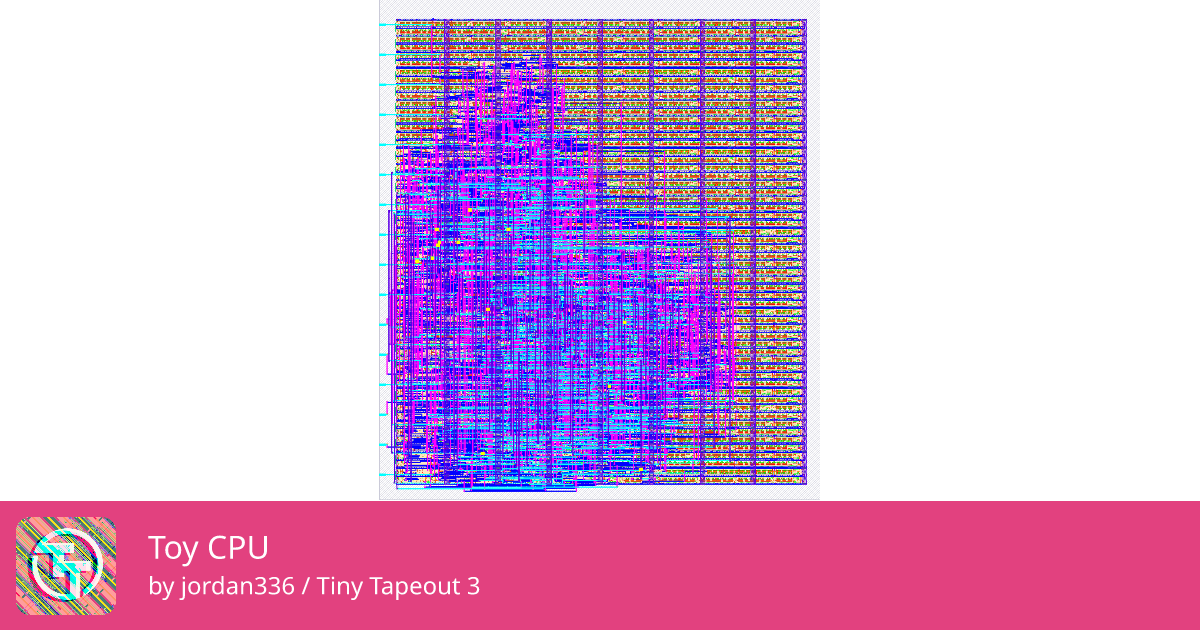 41 Toy CPU :: Quicker, easier and cheaper to make your own chip!