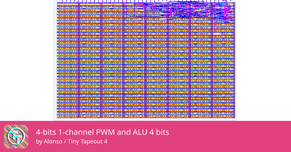 306 4-bits 1-channel PWM and ALU 4 bits :: Quicker, easier and cheaper ...