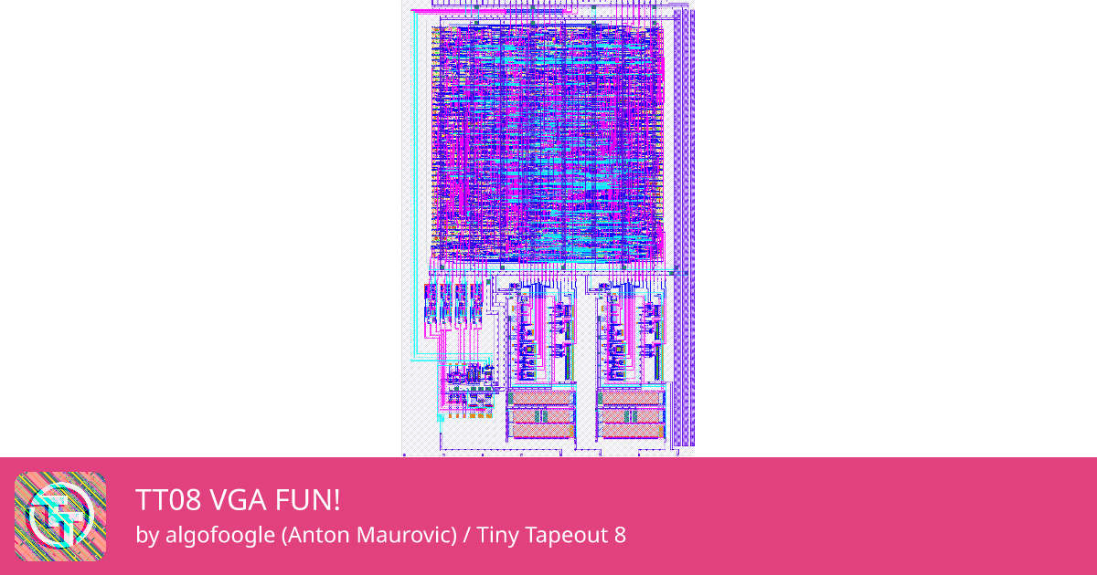 267 TT08 VGA FUN! :: Quicker, easier and cheaper to make your own chip!
