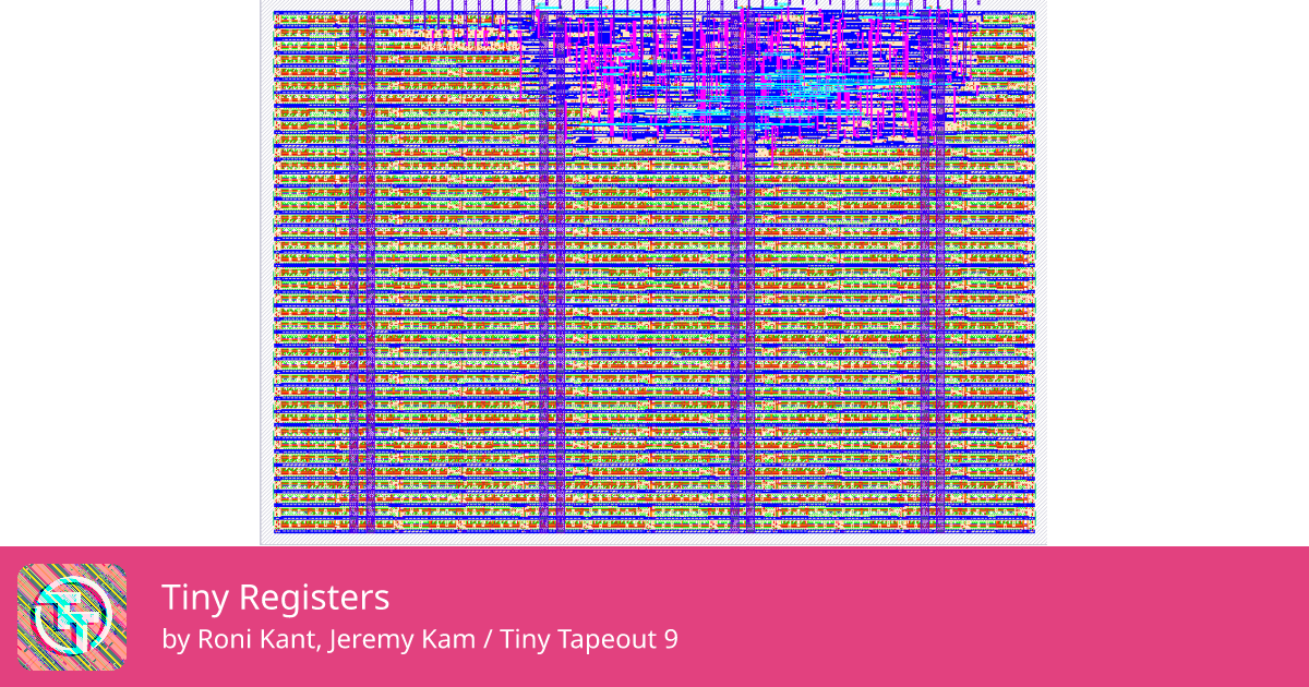171 Tiny Registers :: Quicker, easier and cheaper to make your own chip!