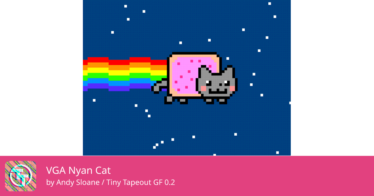 199 VGA Nyan Cat :: Quicker, easier and cheaper to make your own chip!