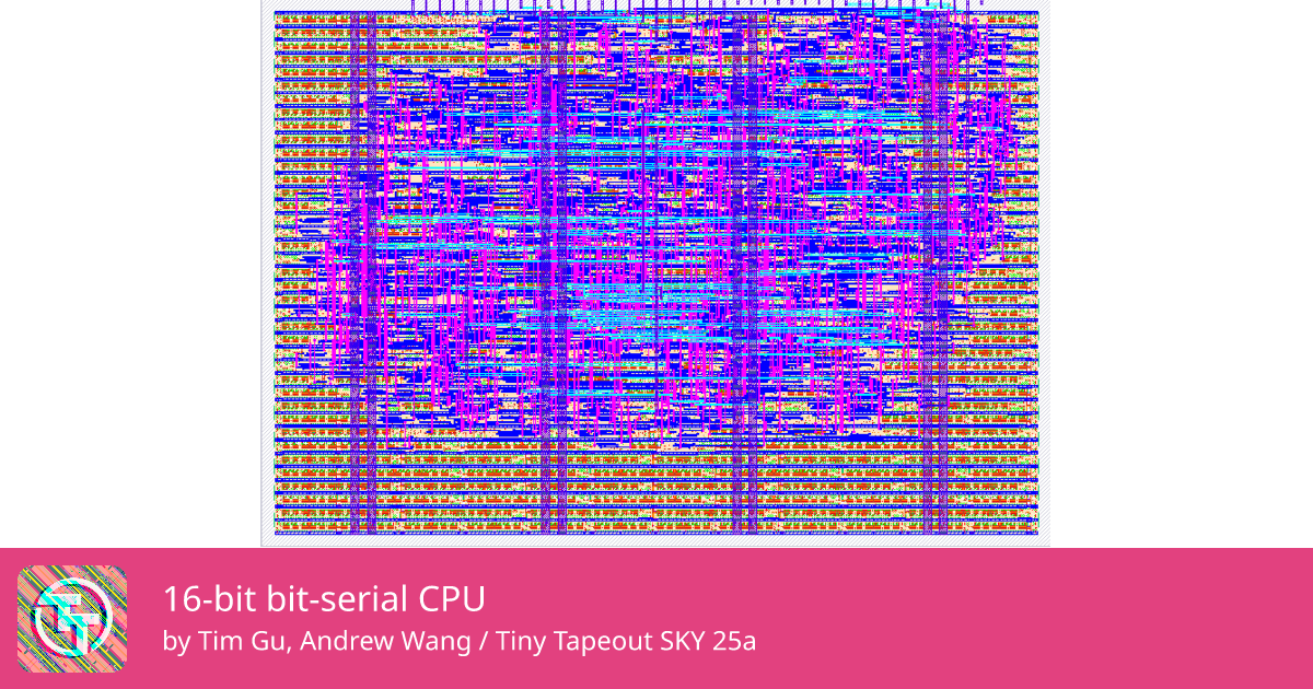 865 16-bit bit-serial CPU :: Quicker, easier and cheaper to make your ...