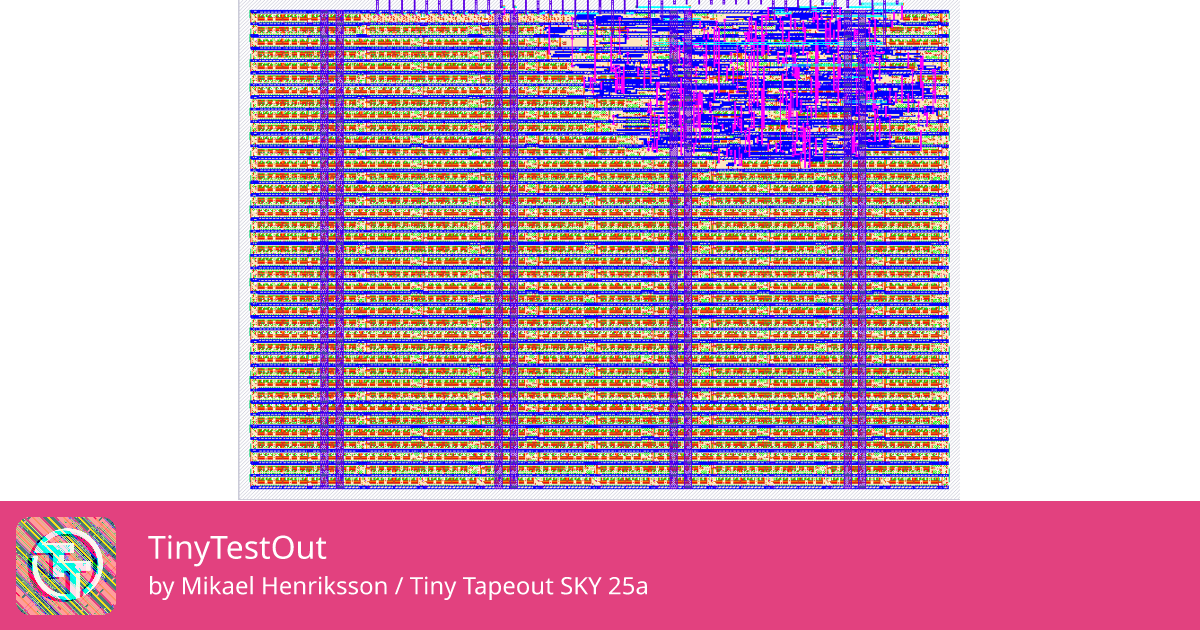 678 TinyTestOut :: Quicker, easier and cheaper to make your own chip!