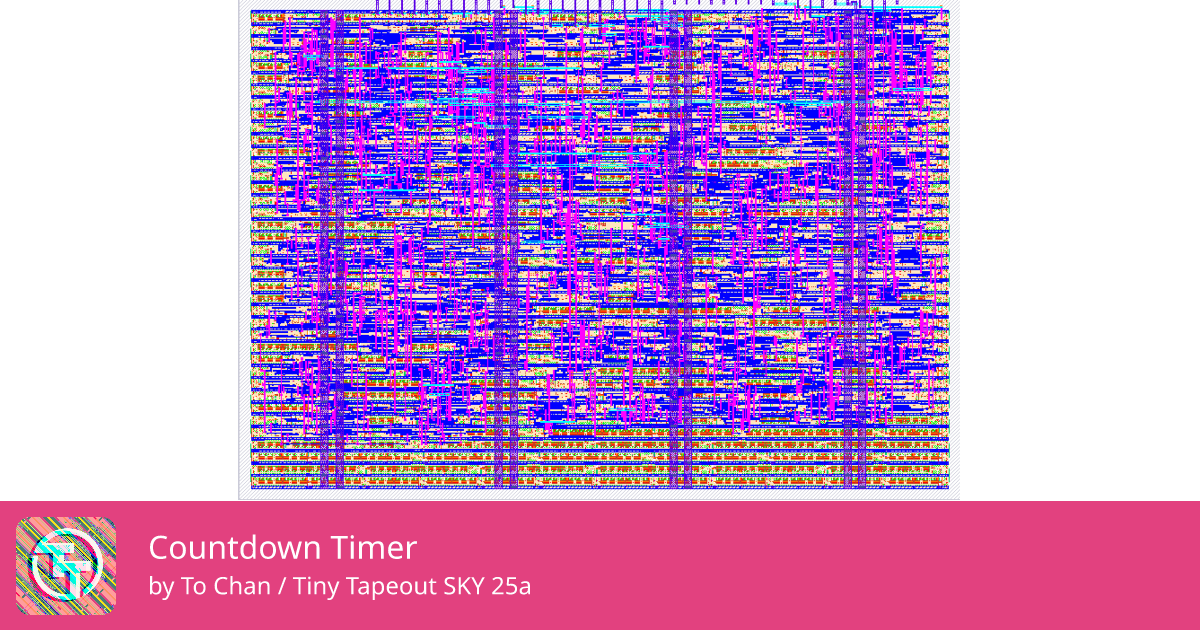 12 Countdown Timer :: Quicker, easier and cheaper to make your own chip!