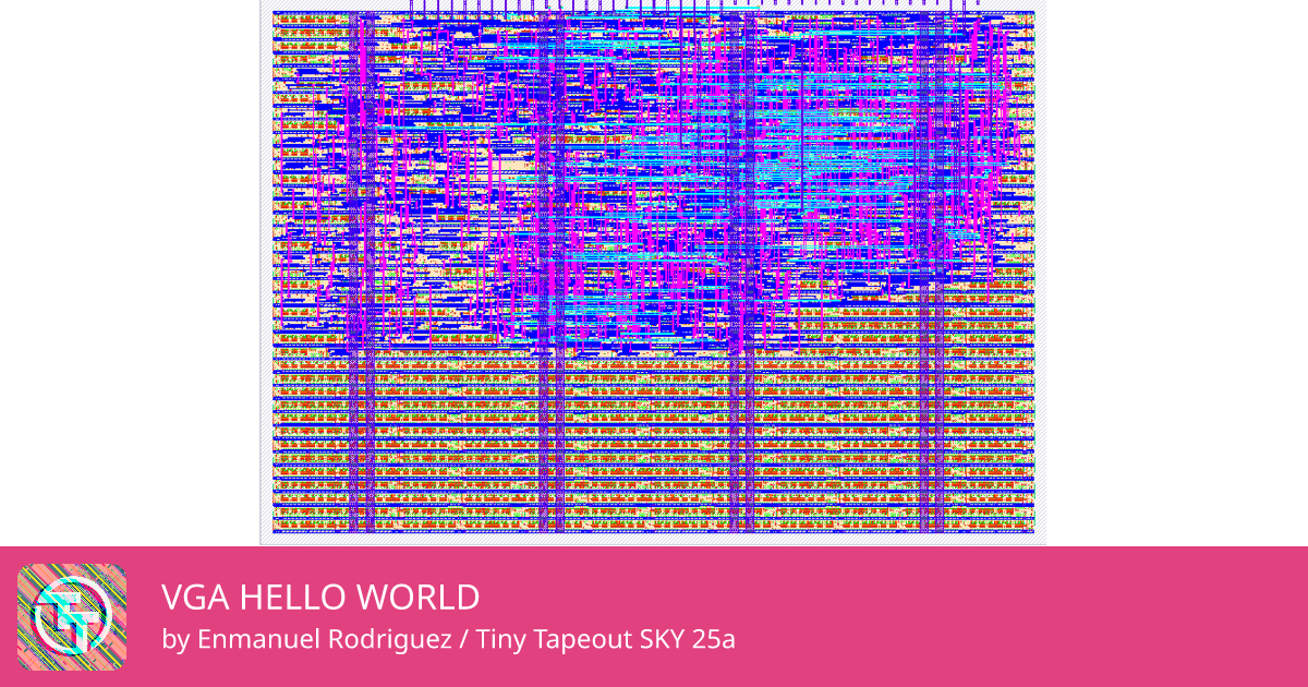 427 VGA HELLO WORLD :: Quicker, easier and cheaper to make your own chip!