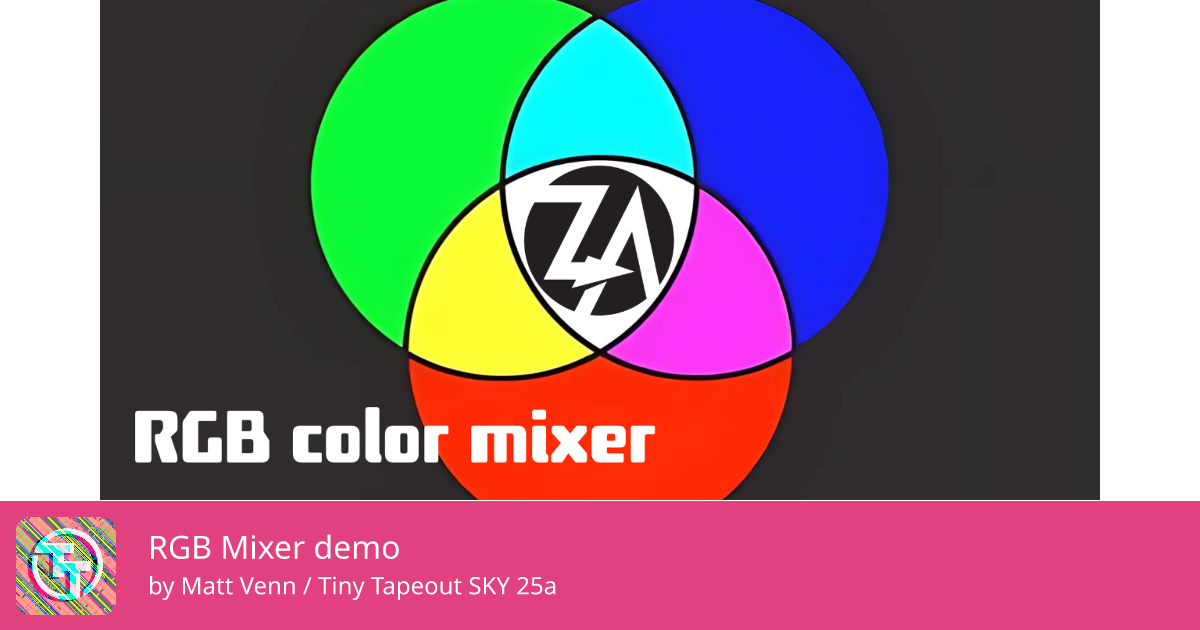 42 RGB Mixer demo :: Quicker, easier and cheaper to make your own chip!