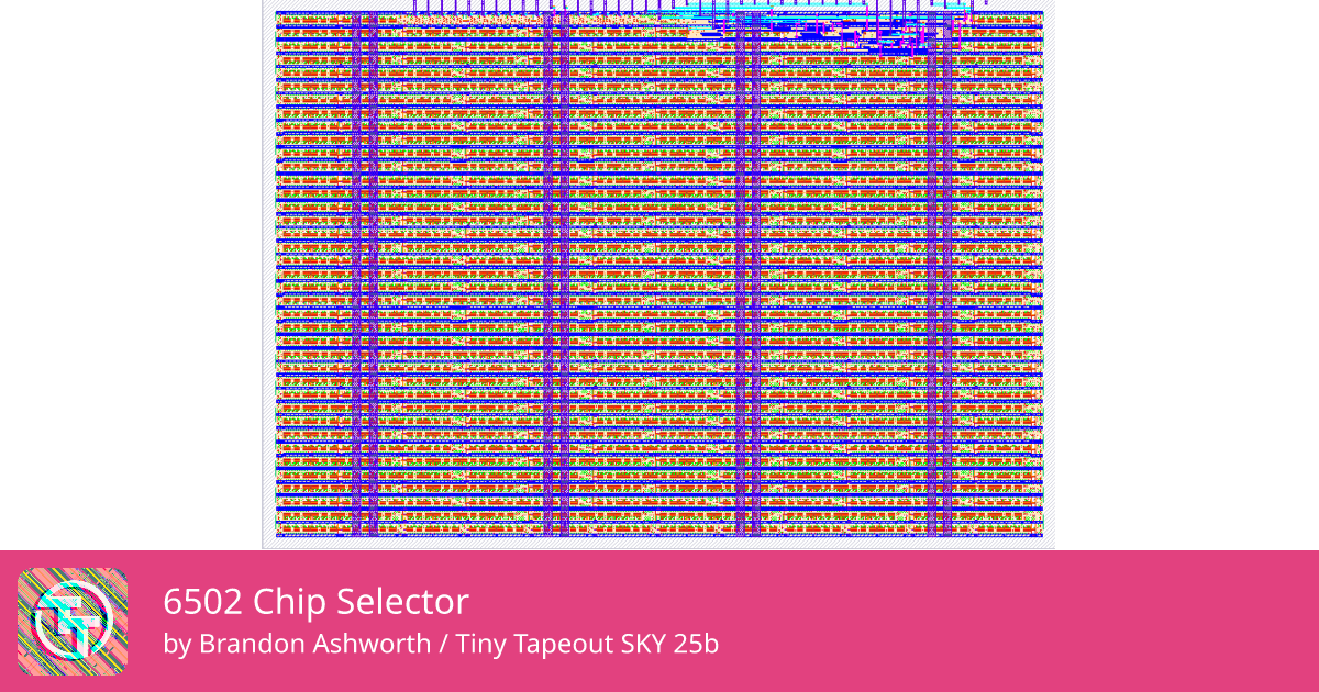 293 6502 Chip Selector :: Quicker, easier and cheaper to make your own ...