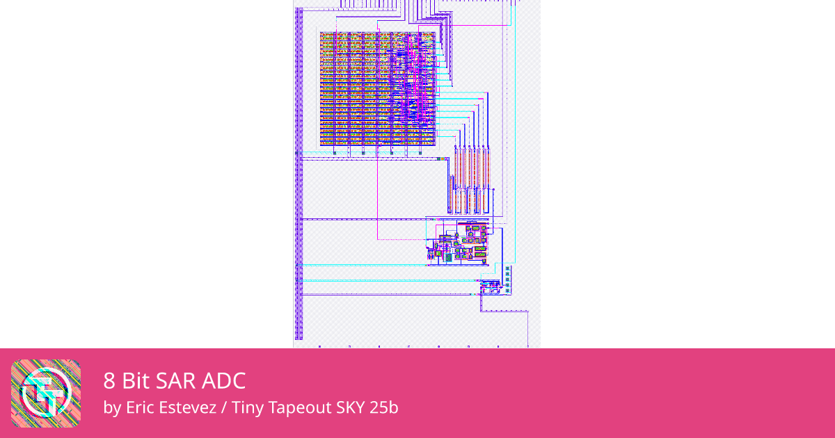 484 8 Bit SAR ADC :: Quicker, easier and cheaper to make your own chip!