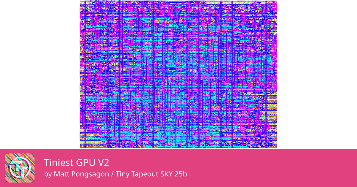70 Tiniest GPU V2 :: Quicker, easier and cheaper to make your own chip!