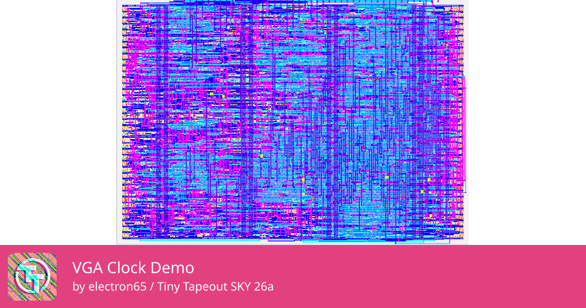 712 VGA Clock Demo :: Quicker, easier and cheaper to make your own chip!