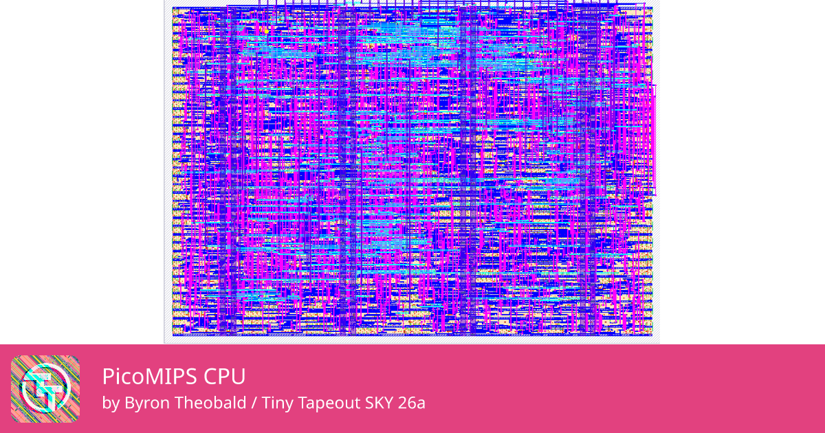 545 PicoMIPS CPU :: Quicker, easier and cheaper to make your own chip!