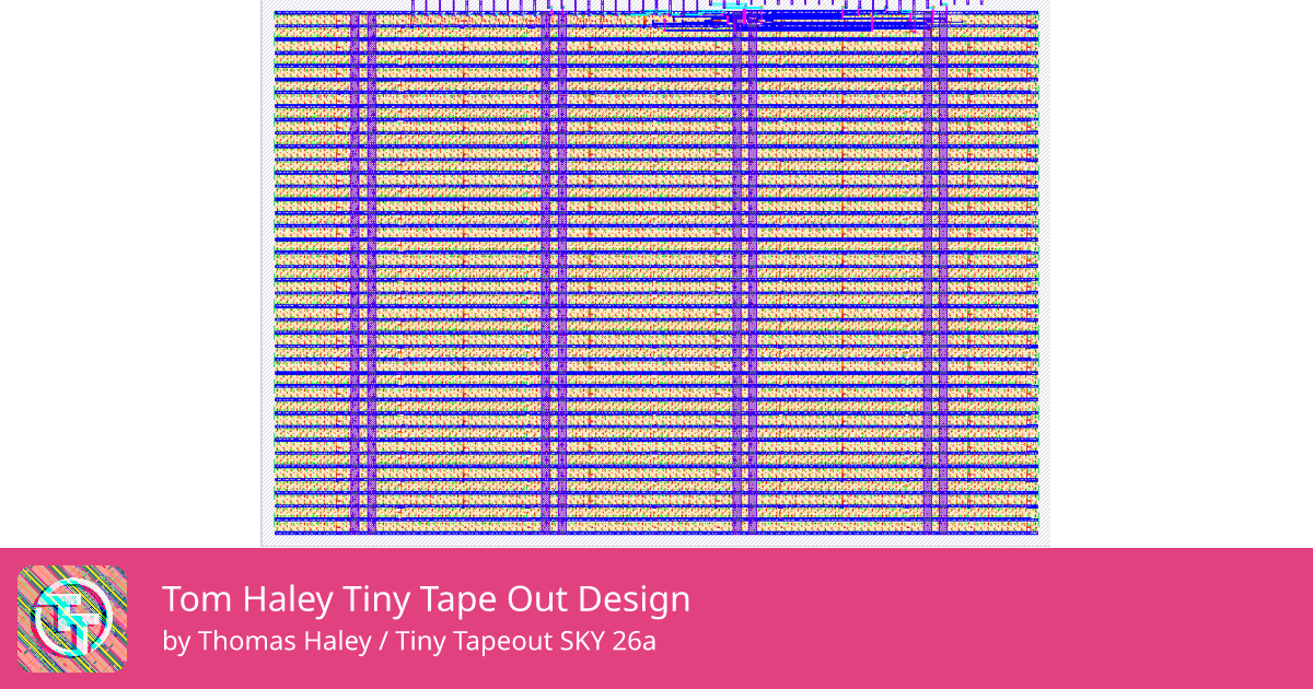 845 Tom Haley Tiny Tape Out Design :: Quicker, easier and cheaper to ...