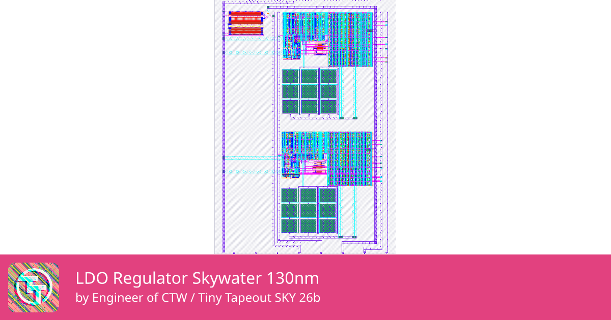 484 LDO Regulator Skywater 130nm :: Quicker, easier and cheaper to make ...