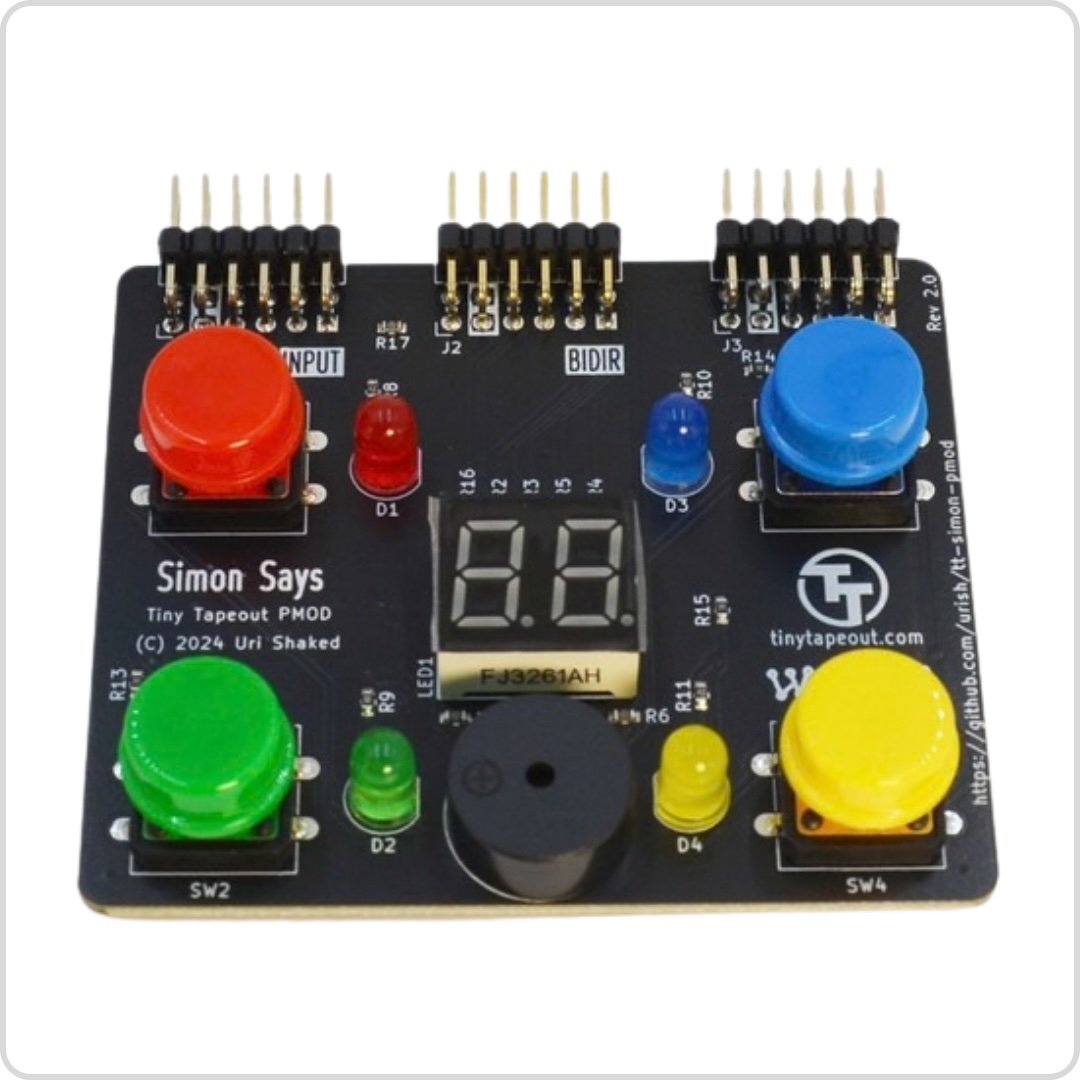 Simon Says: buttons, LEDs, display, buzzer